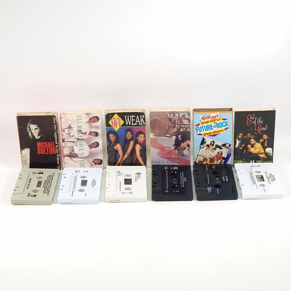 8 ct Mixed Lot‎ of 80s 90s Cassette Singles Bolton Boyz II Men SWV Maze En Vogue